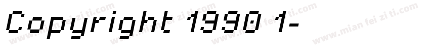 Copyright 1990 1字体转换
